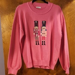 Pink Nutcracker Sweater